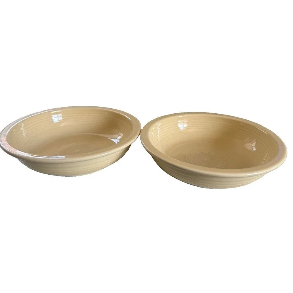 Fiestaware Individual Pasta Serving Bowls 32 oz HL USA Fiesta Ivory Vtg Retired